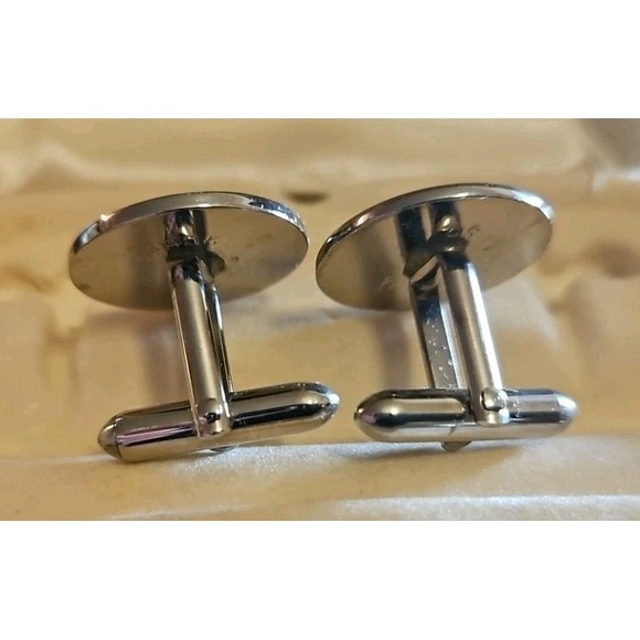 Vintage SWANK Tie Clip Bar & Cuff Links Set Silver tone w  Original Box - Picture 4 of 8